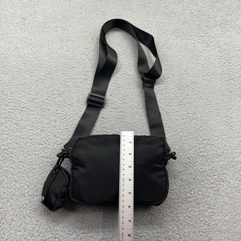 Avalanche AVF8553BK Unisex Small Black Crossbody Bag w/ Detachable Utility Pouch